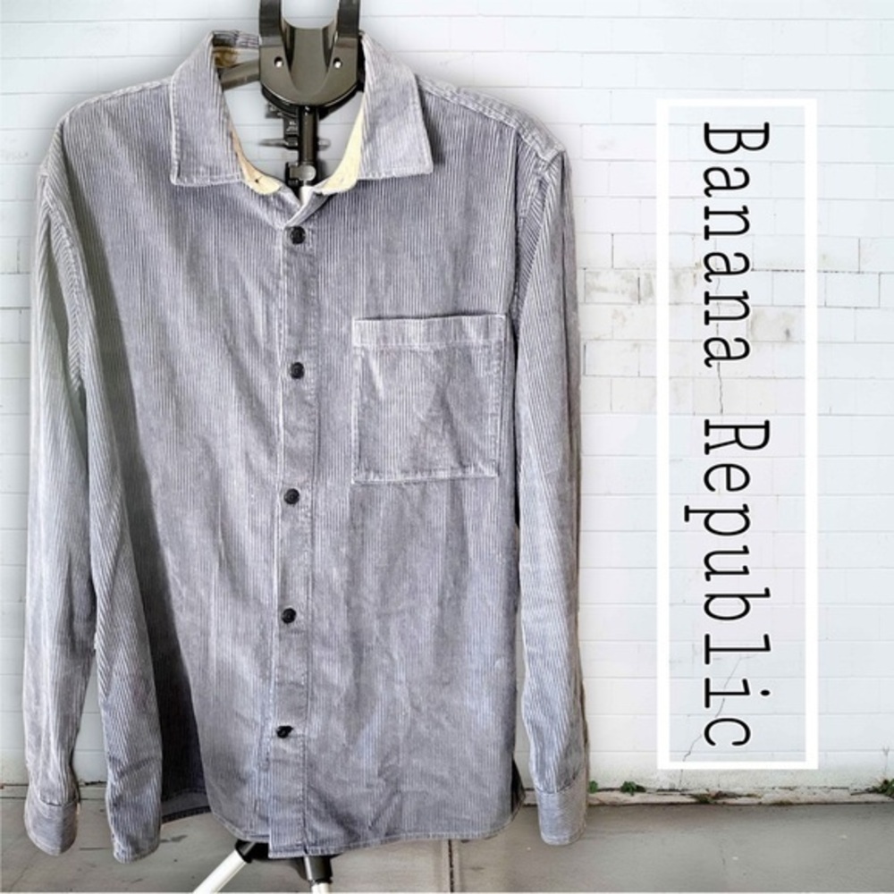 Banana Republic Mens Blue Corduroy button down. Shirt jacket. *Pristine EUC*